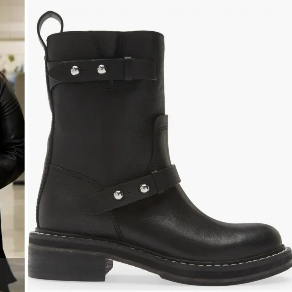 Rag & Bone Black Moto Boot "EUC" - Picture 15 of 16
